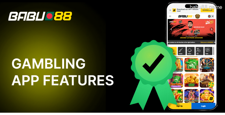 The Babu88 Bangladesh app has plenty of options