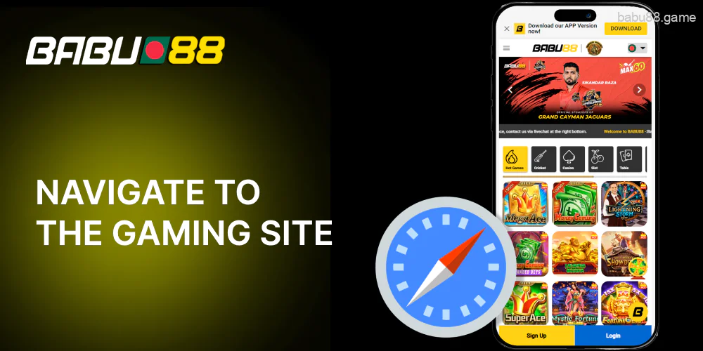 Navigate to the Babu88 gaming site