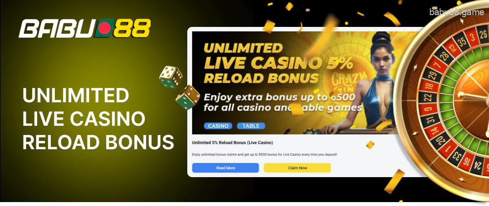 You get a gift for Babu88 live casino games for making frequent top-ups