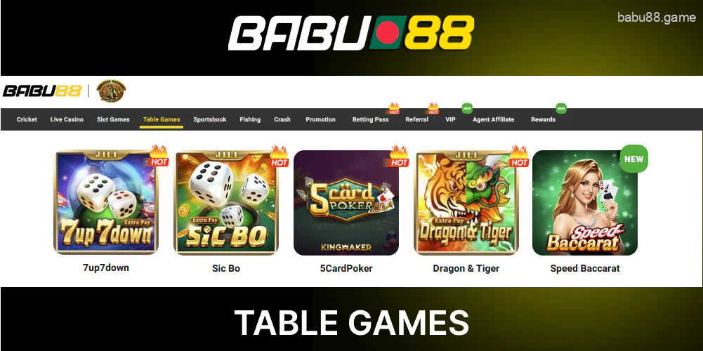 Babu88 Table games