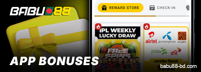 Bonuses in the Babu88 mobile app for Bangladeshi