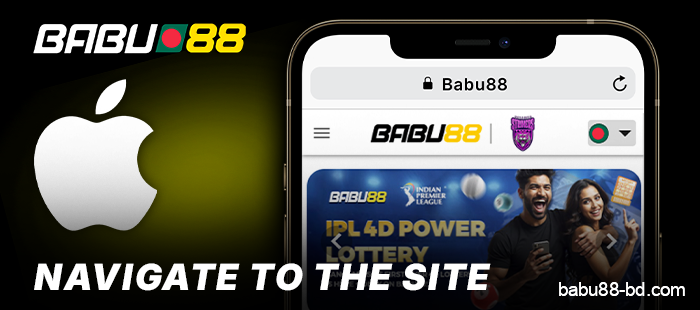 Visit the Babu88 Casino website on Safari
