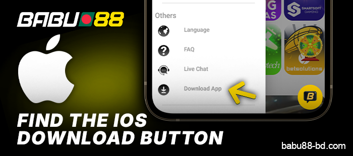 Click the button to download the Babu88 iOS app