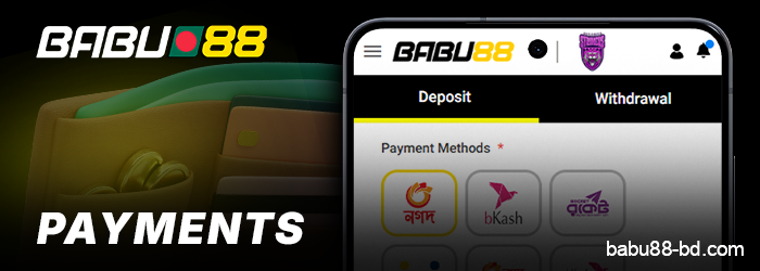 Payment Methods in the Babu88 Mobile App