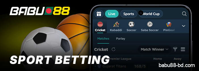 Place sports bets using the Babu88 mobile app
