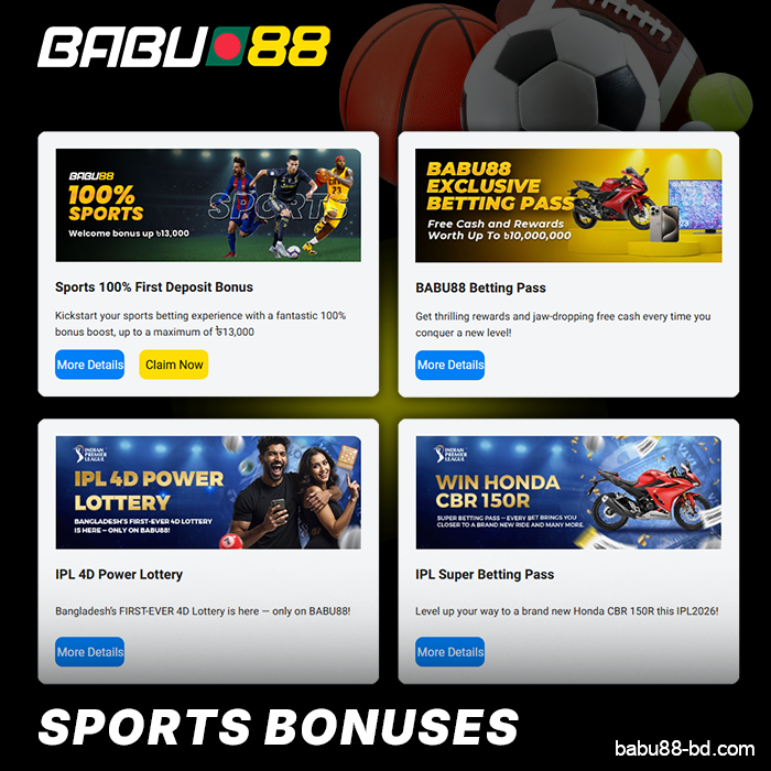 Use sports betting bonuses at Babu88 Bangladesh