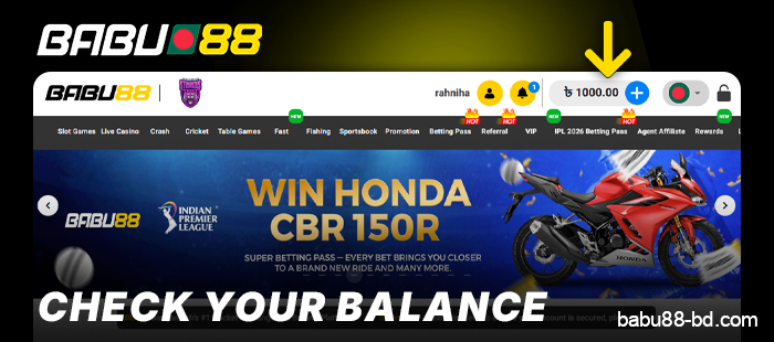 Wait for the funds to be credited to your Babu88 account along with the bonus