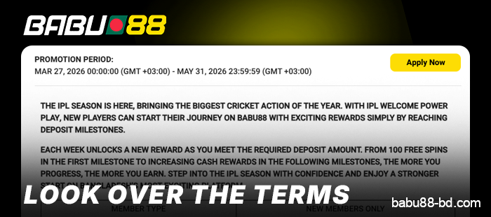 Check the bonus terms and conditions at Babu88 Bangladesh