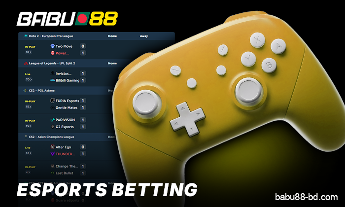 Esports matches for betting on Babu88 BD