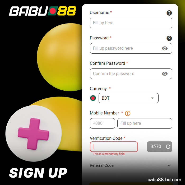 Signing up for Babu88 for new players from Bangladesh