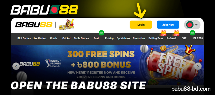 Log in to the Babu88 online casino