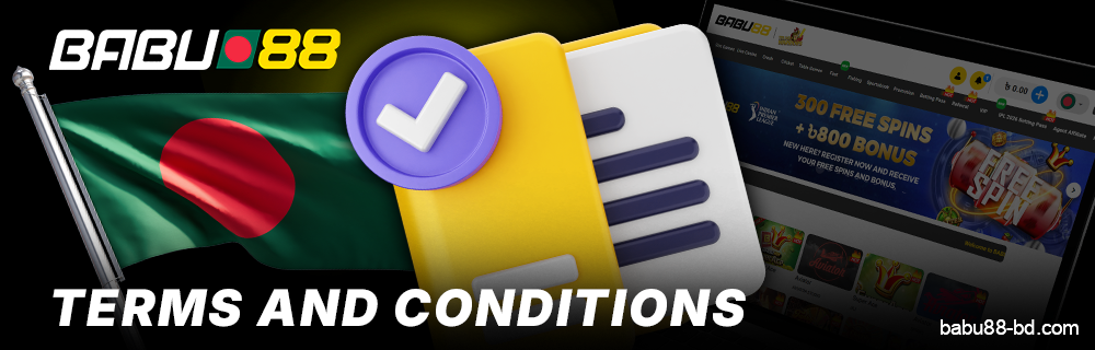 Read the terms and conditions of Babu88 BD Casino